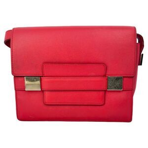 Delvaux Mini Madame Crossbody Bag in Red Leather